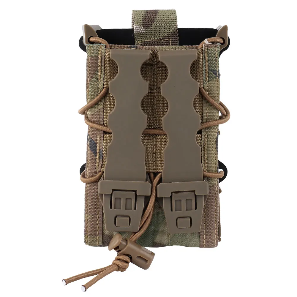 Tactical 5.56/7.62 Double Magazine Pouch AK AR M4 AR15 Single Molle Bag Rifle Mag Holster for Hunting CS Airsoft Accessories - view 3
