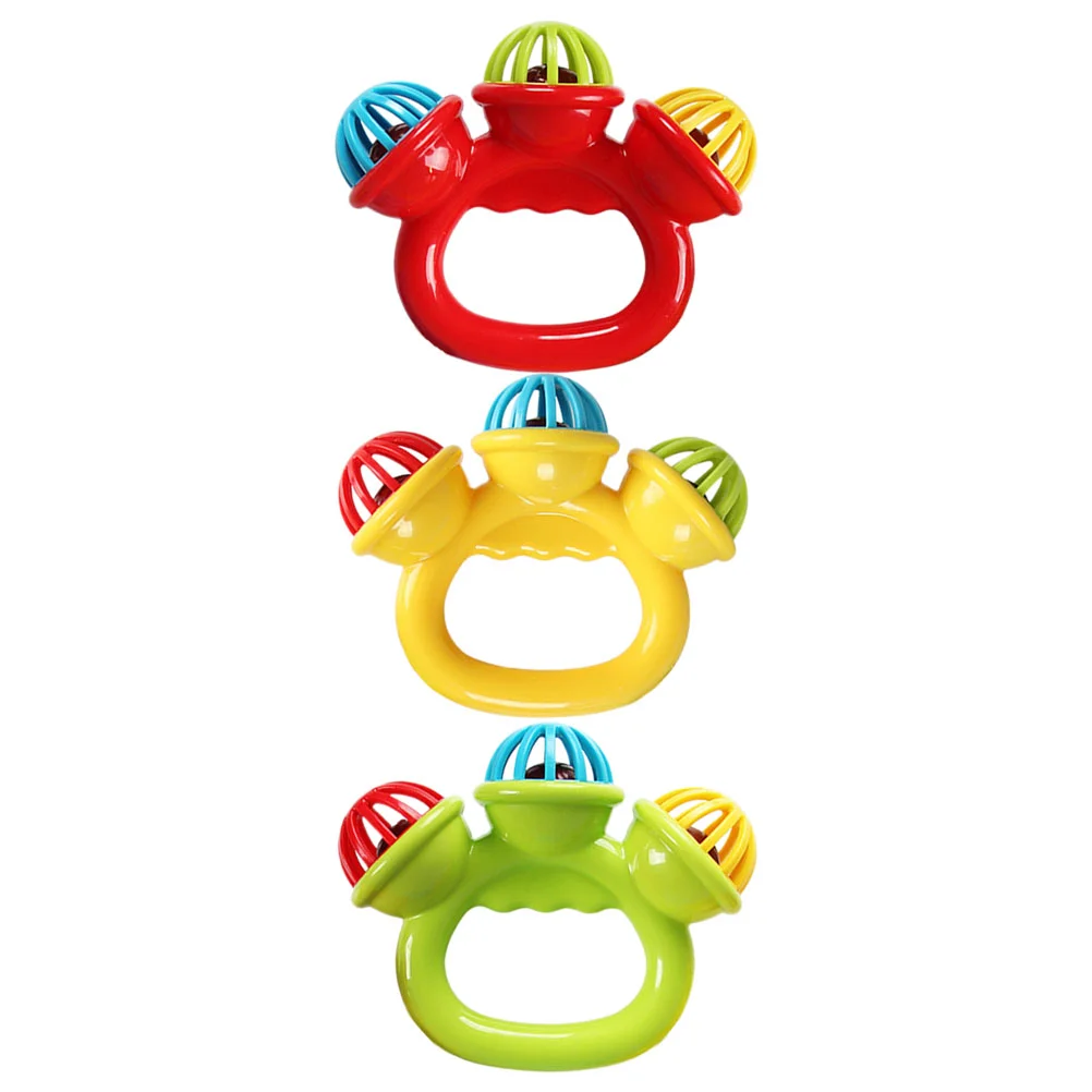 Soothing Toys Music Rattles Shaker Kids Small Jingle Bells Hand Tambourine Percussion Plastic Mini Toddler