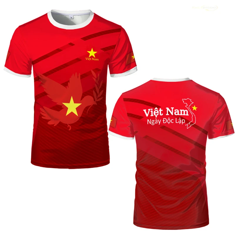Vietnam Independence Day Flag Graphic T Shirts Fashion Summer National Emblem 3D Printed T-shirts Casual Oversized Unisex Tees #1