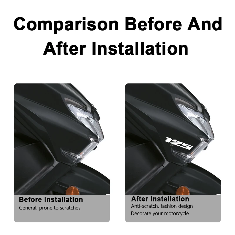 POSFIRA Motorcycle Number Sticker Vinyl Decals for Suzuki Burgman 125 Street 125 EX 125EX 2010-2026 Motorbike Accessories