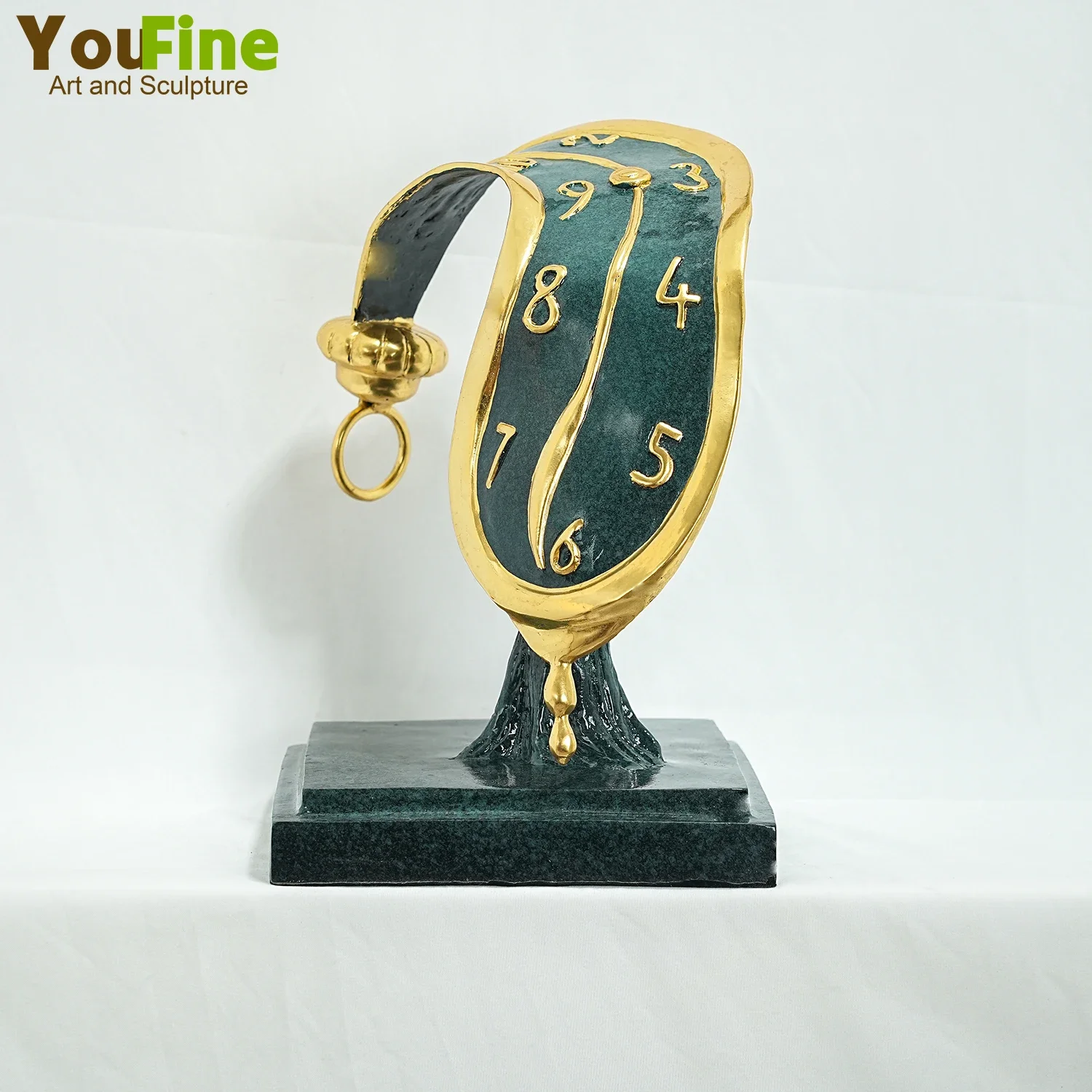 

Famous Dali Dance Of Time II Bronze Statue Handmade Casting Bronze Clock Sculpture Abstract Art Crafts For Home Decor Collection