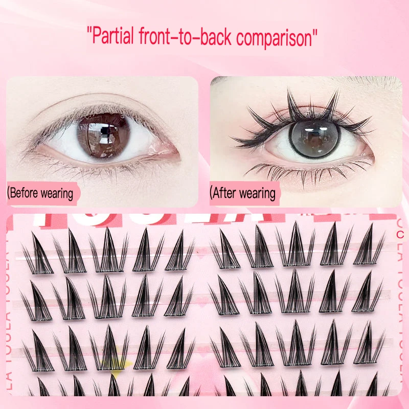 Die selbstklebende Falsche Wimpern von Butterfly Girl sind natürlich segmentiert und fotogen für faule Anfänger