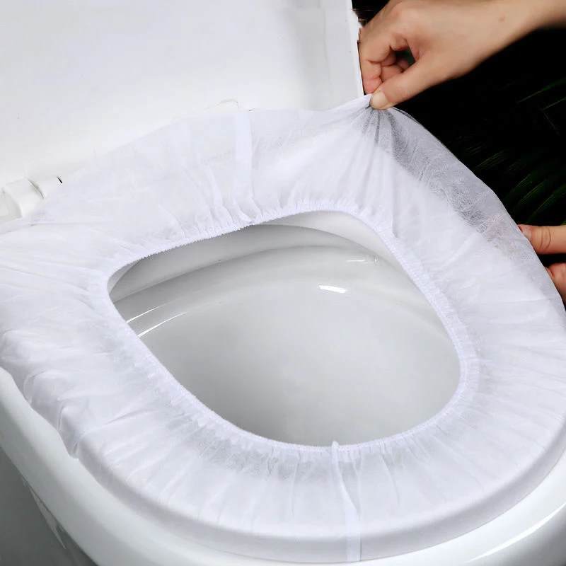 10 PCS/Set Travel Portable Waterproof Toilet Seat Cover Non-woven Disposable Toilet Ring Pad Independent Toilet Ring Mat Cover