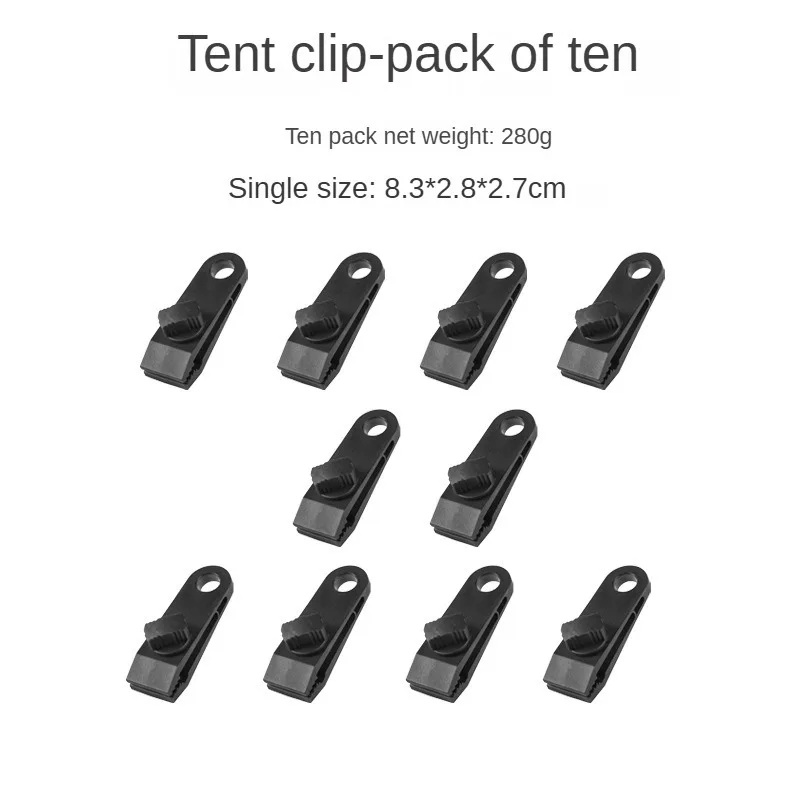 ISE MOUNT 10 pieces Hippo Design Outdoor Tent Fixed Plastic Clip Large Multiplayer Canopy Enhanced Windproof Clip Tent Clip