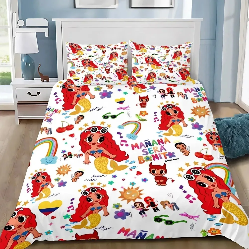 

Lovely Karol G Manana Duvet Cover Pillowcase Bedding Set Adult BoyGirl Bedroom Decoration Children Gift Single Double Large Size