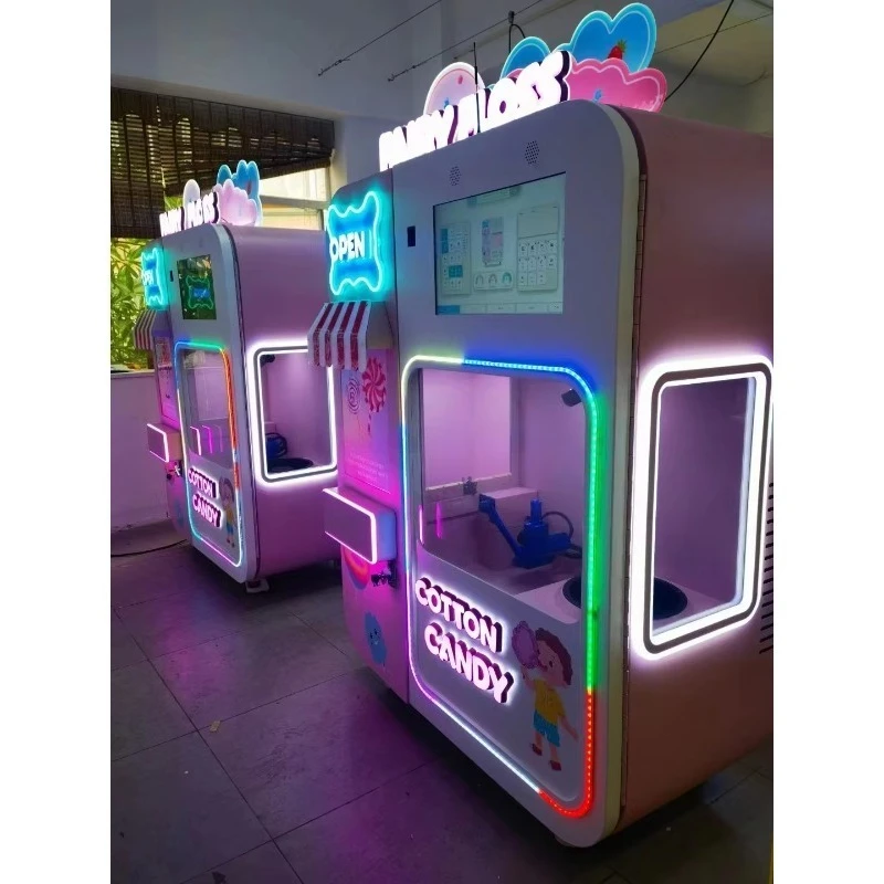 Tischplatte, tragbar, für Zuckerwatte, kleiner industrieller tragbarer Roboter, Zuckerwatte-Verkaufsautomat für Kinder