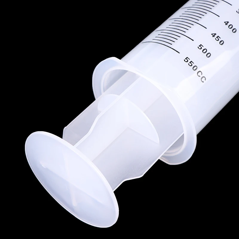 500ml CC Syringe injector Clear Plastic Large Disposable Syringe with Hose Tube New