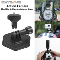 Sunnylife For Insta 360 X5/Go 3S/X4/Ace Pro Camera Flexible Adhesive Base Sticker Mount Motorcycle Helmet Base for Osmo Pocket 3