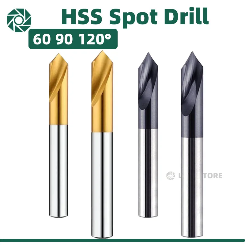 LIYU Spot Drill HSS Co Cobalt NC Center Bit 60 90 120 Degree Location Prepare Guide Pilot Hole CNC Machine Tool M35 M42 1-20mm