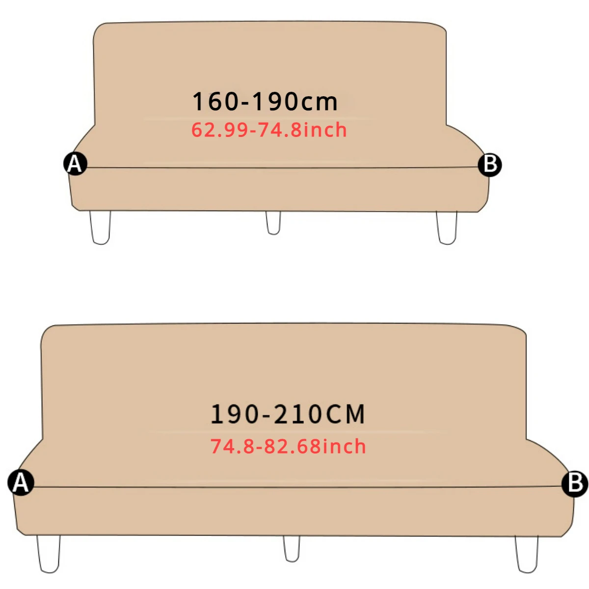 Capa de sofá dobrável elástica sem braços, capa de sofá de elastano, capa de assento dupla para sala de estar, estampa geométrica