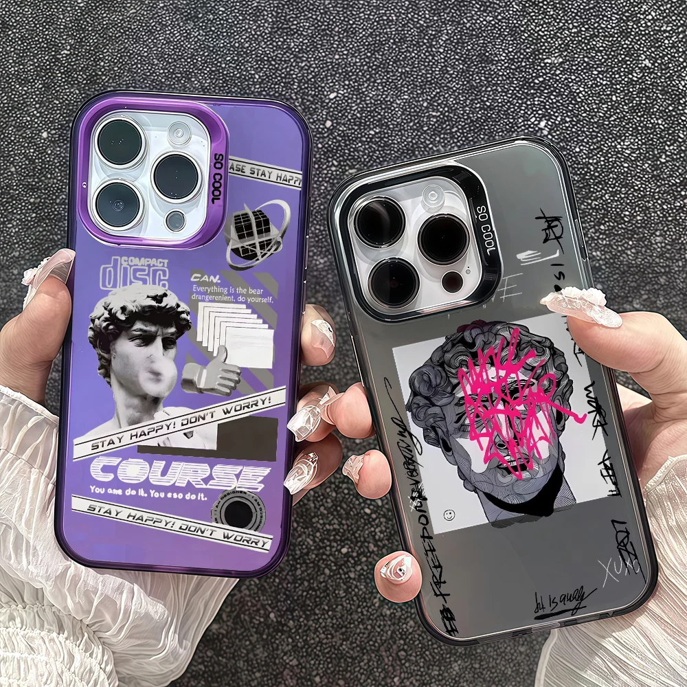 

Great Art Aesthetic D-david Phone Case For IPhone 12 11 13 14 15 16 17Max Pro Plus Mini Protective IMD Color Cover