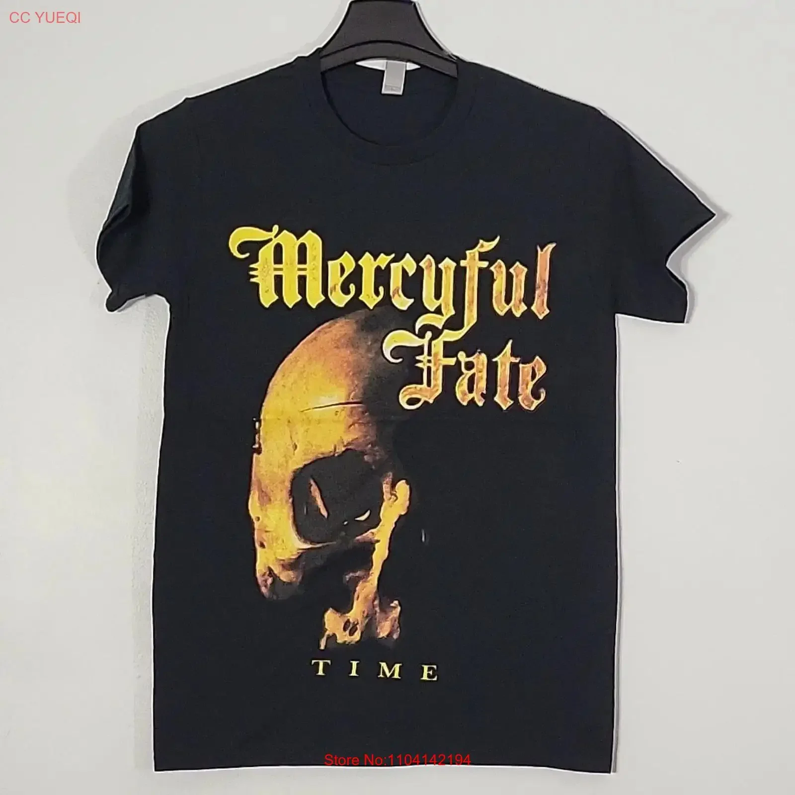 MERCYFUL FATE Time S SMALL T Shirt Black Mens Band Logo vintage Washed fashion Top For Everyday Wear Slightly Stretched