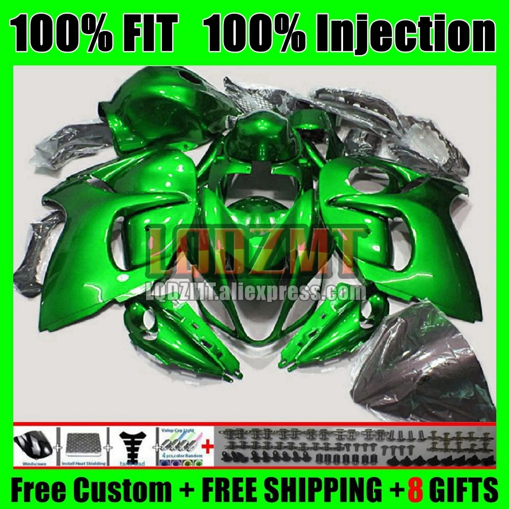 Fairing For SUZUKI Hayabusa GSXR1300 08 09 Pearl green 10 11 12 13 14 28No.006 GSXR 1300 GSXR-1300 2015 2016 2017 2018 2019 2020