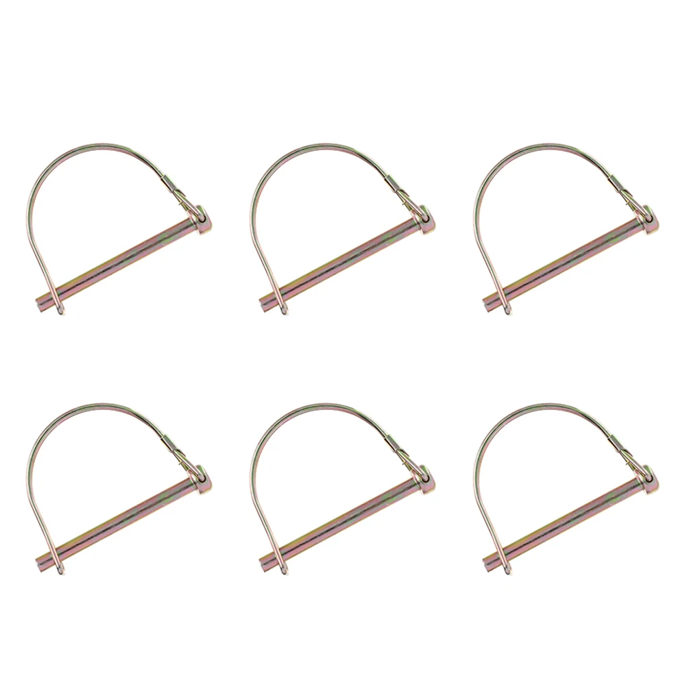 

6 Pcs Pins Heavy Duty Alloy Coupler Trailer Shaft Locking Anti Rust Galvanized Long Use Machinery