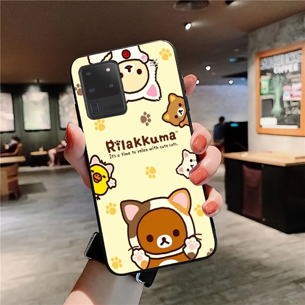 Cute Cartoon R-Rilakkuma Phone Case For Samsung S 9 10 20 21 22 23 30 23 24 plus lite Ultra FE S10lite Fundas