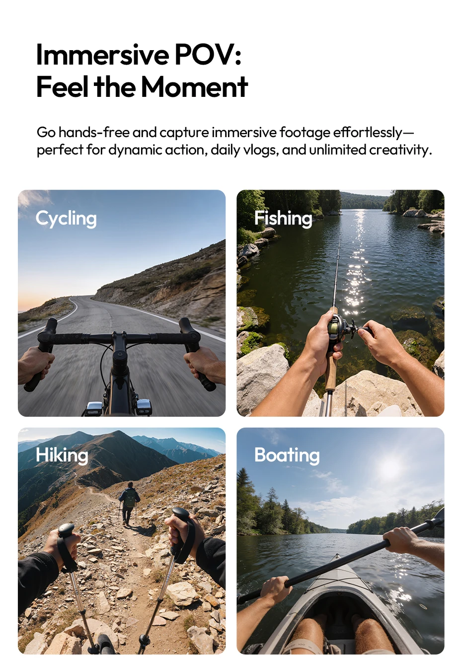 Ulanzi CM029 Kopfband 360 ° Schnellverstellrad für GoPro, Insta360, DJI Action, iPhone 17 Pro Max, Handys, Radfahren, Angeln, Vlog – Detail 3