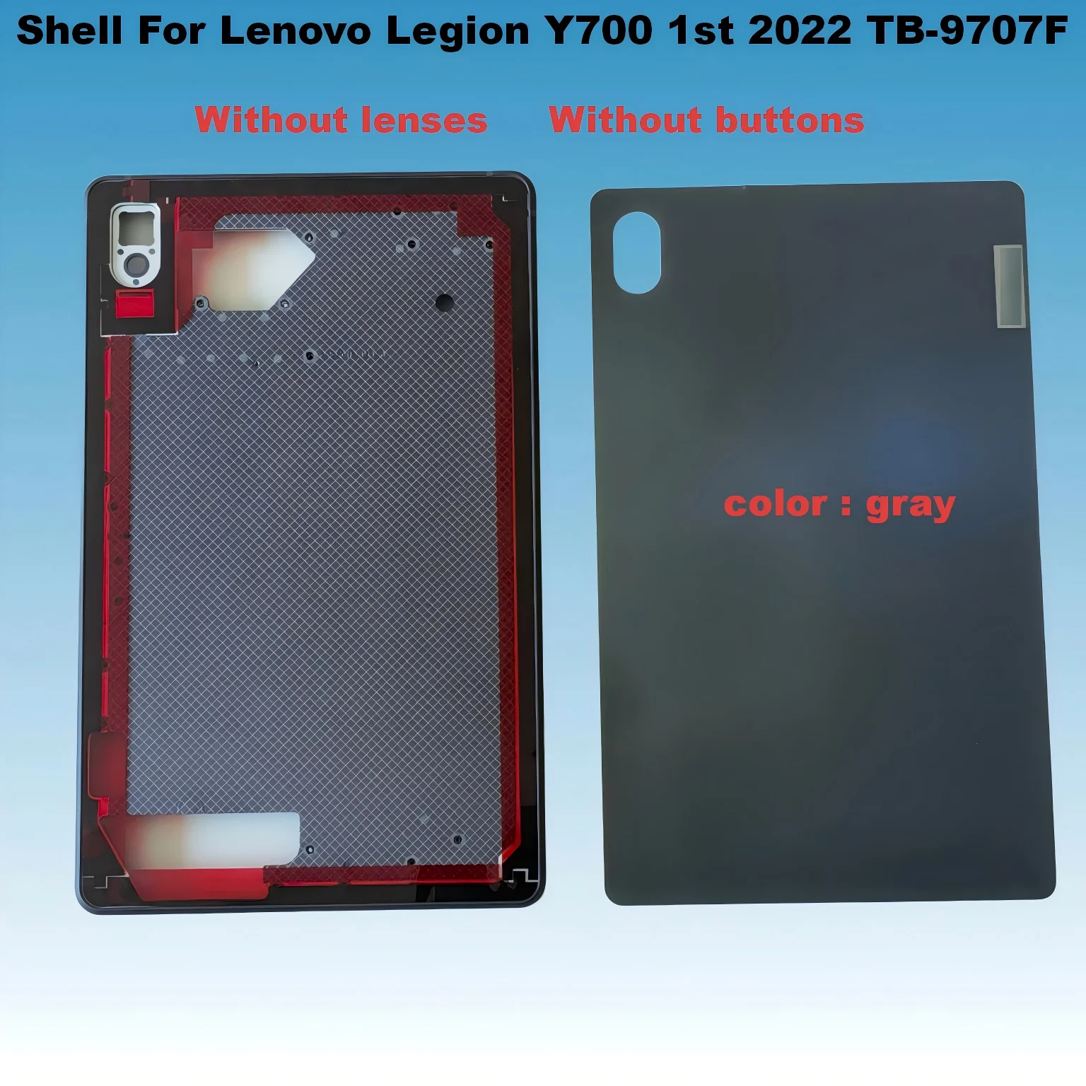 

Back Shell For Lenovo Legion Y700 2022 TB-9707F Battery Cover Back Housing Back Cover Replace