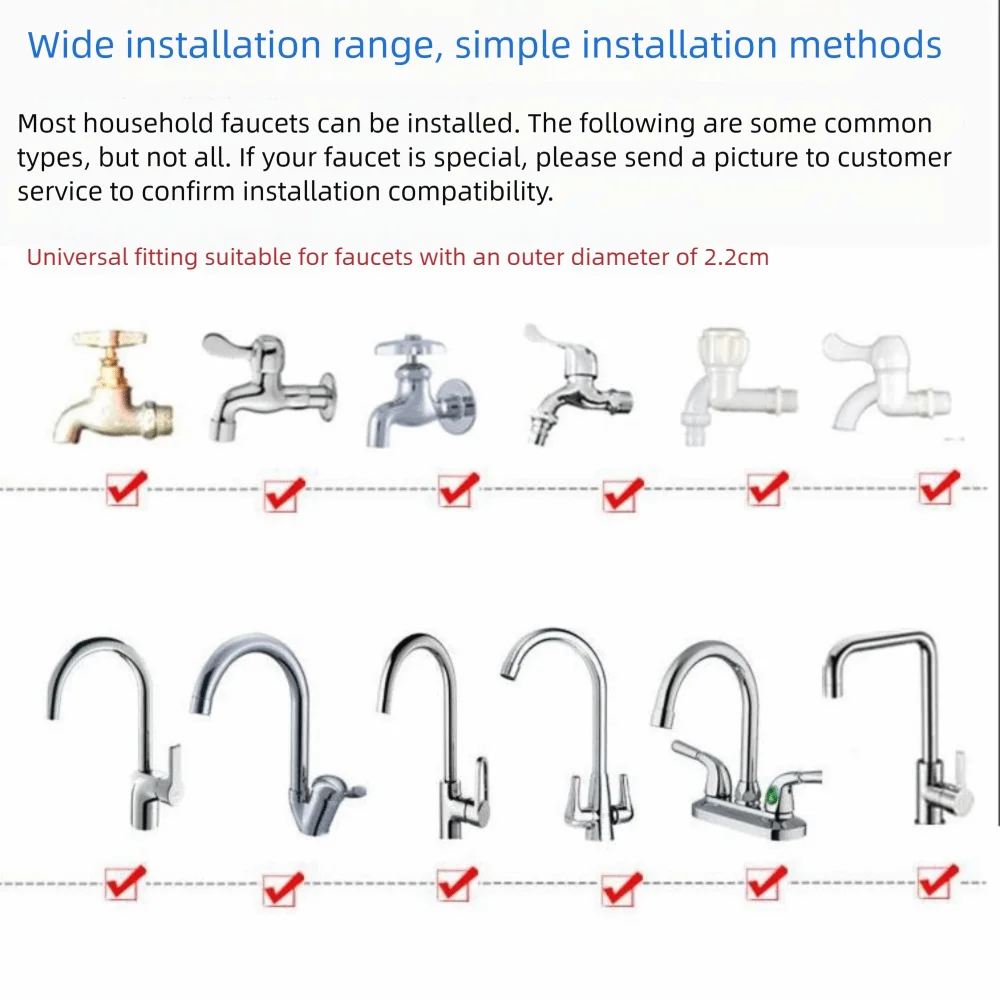 

Rubber Hose Universal Sink Spray Quick Connect Multifunctional Shower Head Drain Filter Extender Portable Shampoo Spray Pet Bath