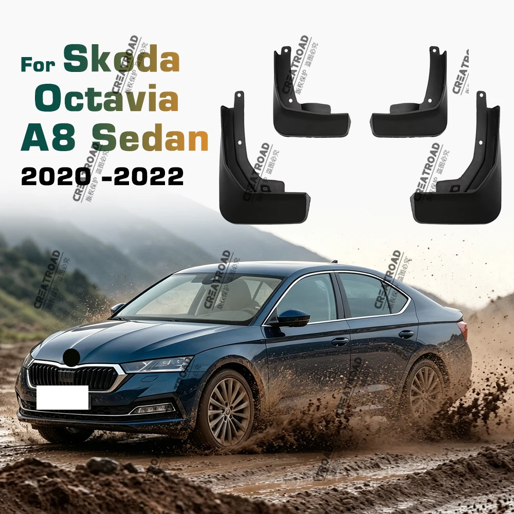 Für Skoda Octavia NX A8 RS Limousine 2020 2021 2022 Kotflügel Kotflügel Schmutzfänger Schutz Spritzschutz Kotflügel Autozubehör