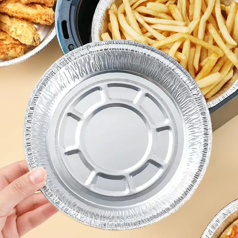 

Air Fryer Special Paper 6-8 Inch Tinfoil Plate Paper Household Oven Tinfoil Pad Food Grade