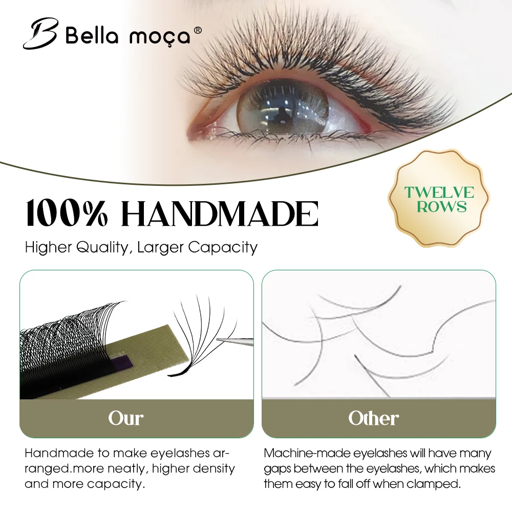 Bella moça 6D/7D/8D W Wimpernverlängerung Camellia Wimpern Superweiche Make-up-Tools für Profis