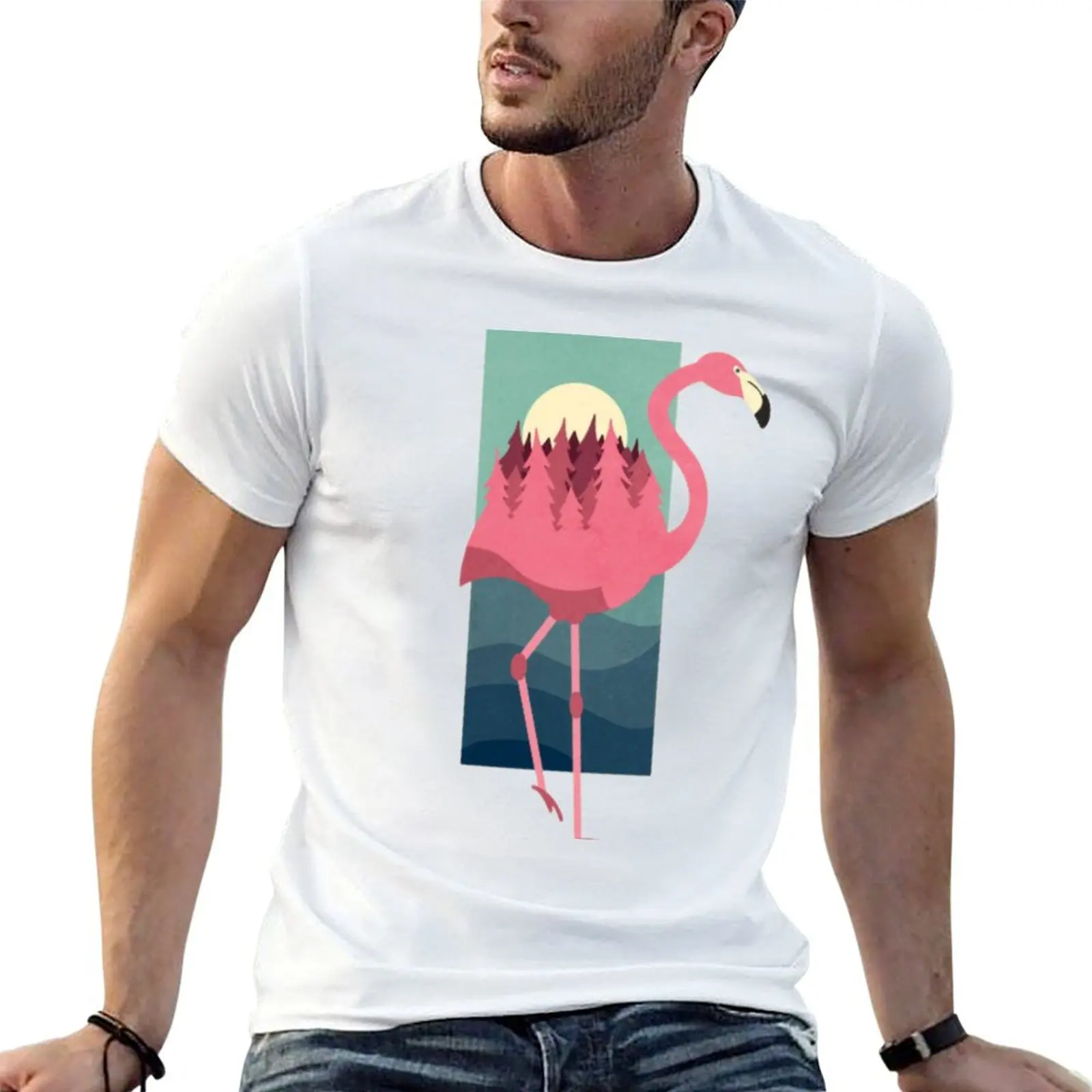 Flamingo Shirt, Flamingo Wine Shirt, Flamingo T-Shirt Plus Size Lightweight Tee Shirt