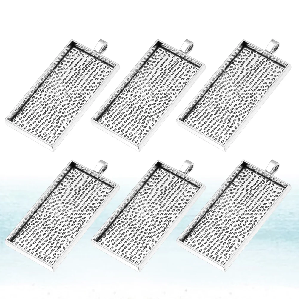 

10PCS Vintage Alloy Pendant Trays Pendant Trays for DIY Jewelry Making Crafts Photo Pendant Making ( Silver)