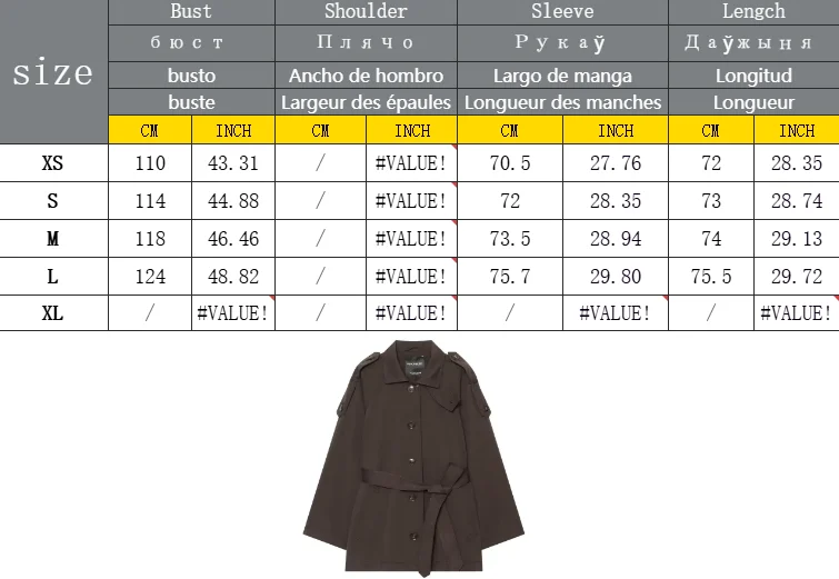 Damen-Trenchcoat mit Schnürung, einfarbig, Stehkragen, einreihig, modisch, Frühling/Herbst 2026, elegant, lässig, Damenjacke – Detail 1