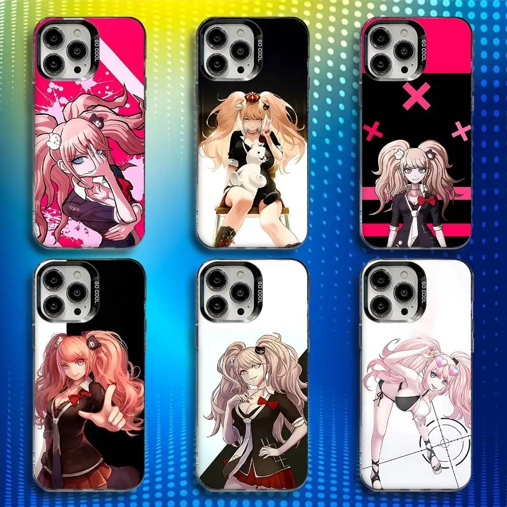 

J-Junko E-Enoshima Anime Phone Case For iPhone 17,16,15,14,13,12,X,8,Pro,Max,Plus,E,SE4,Air,Mini IMD Matte Black