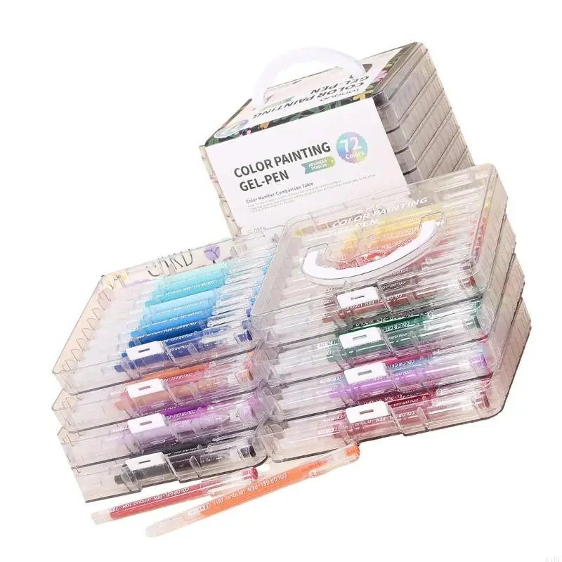 Penna gel colorata 45/72/99 Penna journaling a colori per codifica a colori scrapbooking k1kf
