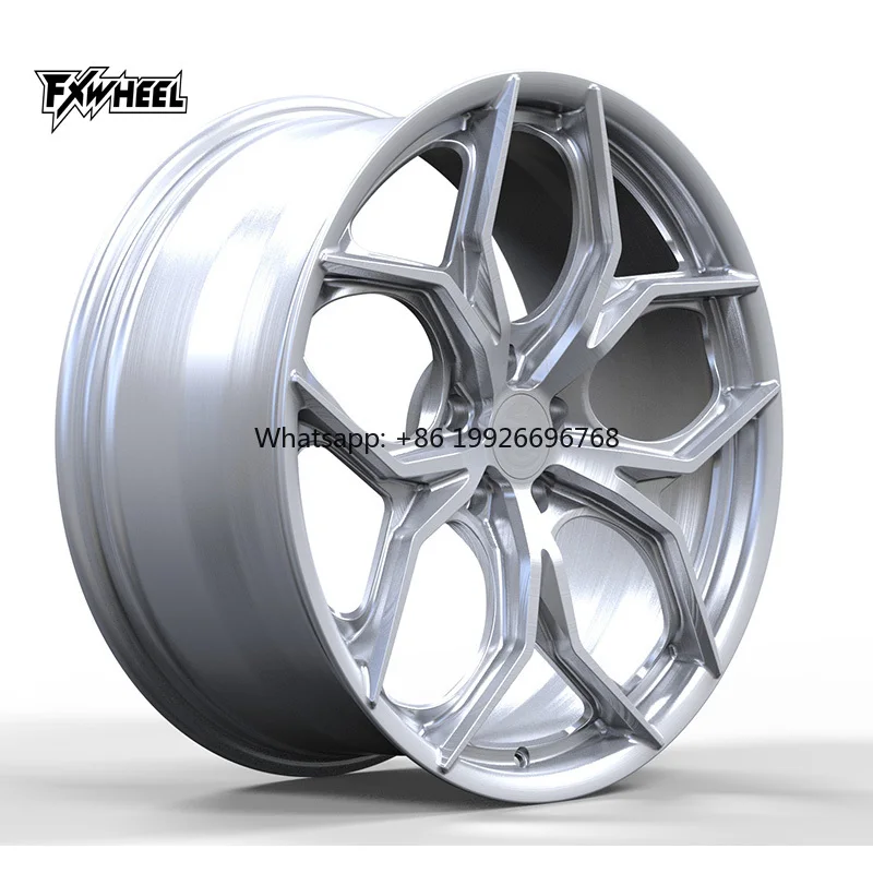 

Monoblock Custom17-26inch Brushed Silver Forged Alloy Wheel 5x112 5x114.3 Fit Universal Passenger Car OEM Supported