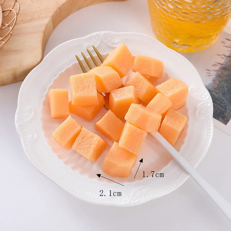Simulation Frucht scheiben künstliche Apfel Zitrone Mango Wassermelone Eiswürfel Yangberry Himbeere Modell gefälschte Shooting Requisiten 10 teil/los – Detail 5