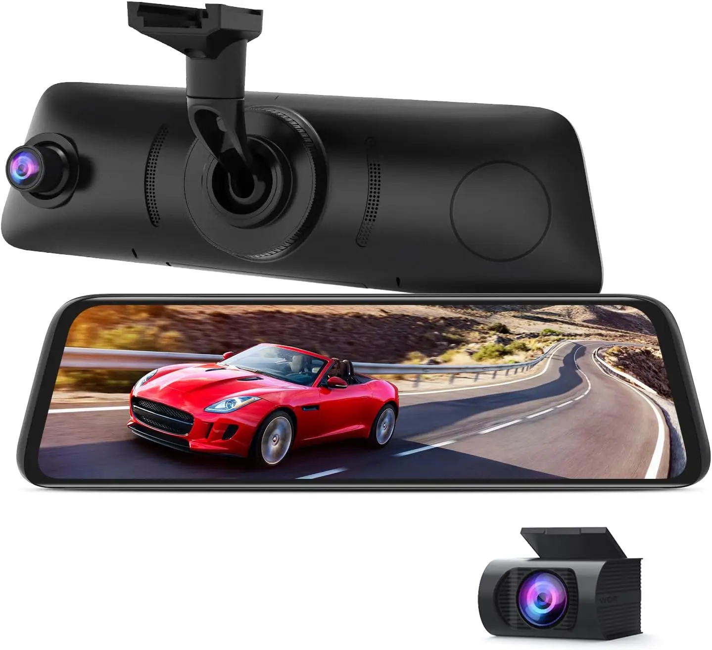 AUTO-VOX V5PRO 1080P 9.35'' OEM Rear View Mirror Camera, Full Laminated Ultrathin Touch Screen Mirror Dash Cam Front And Rear Wi