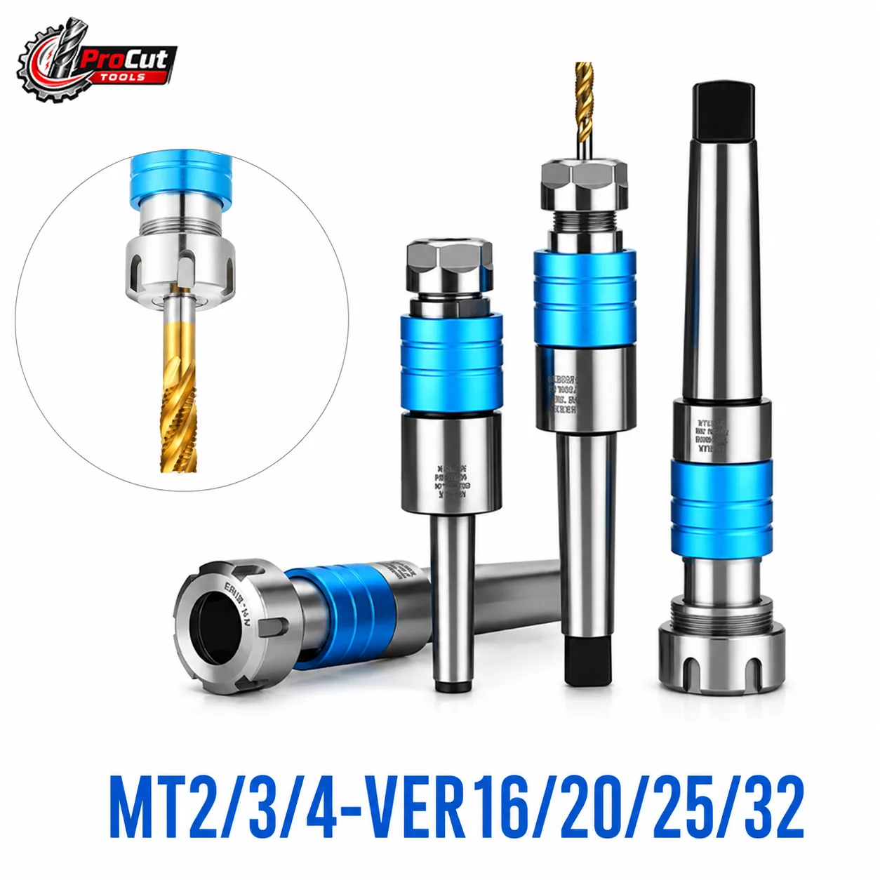 MT2 MT3 MT4 MTB2 MTB3 MTB4 ER20 ER25 ER32 VER16 VER20 VER25 VER32 Retractable Floating Tapping Morse Tool Holder