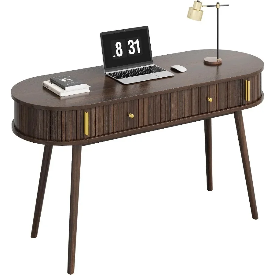 Office Desk with 2 Drawers, 55 Laptop Computer Work Study Desk