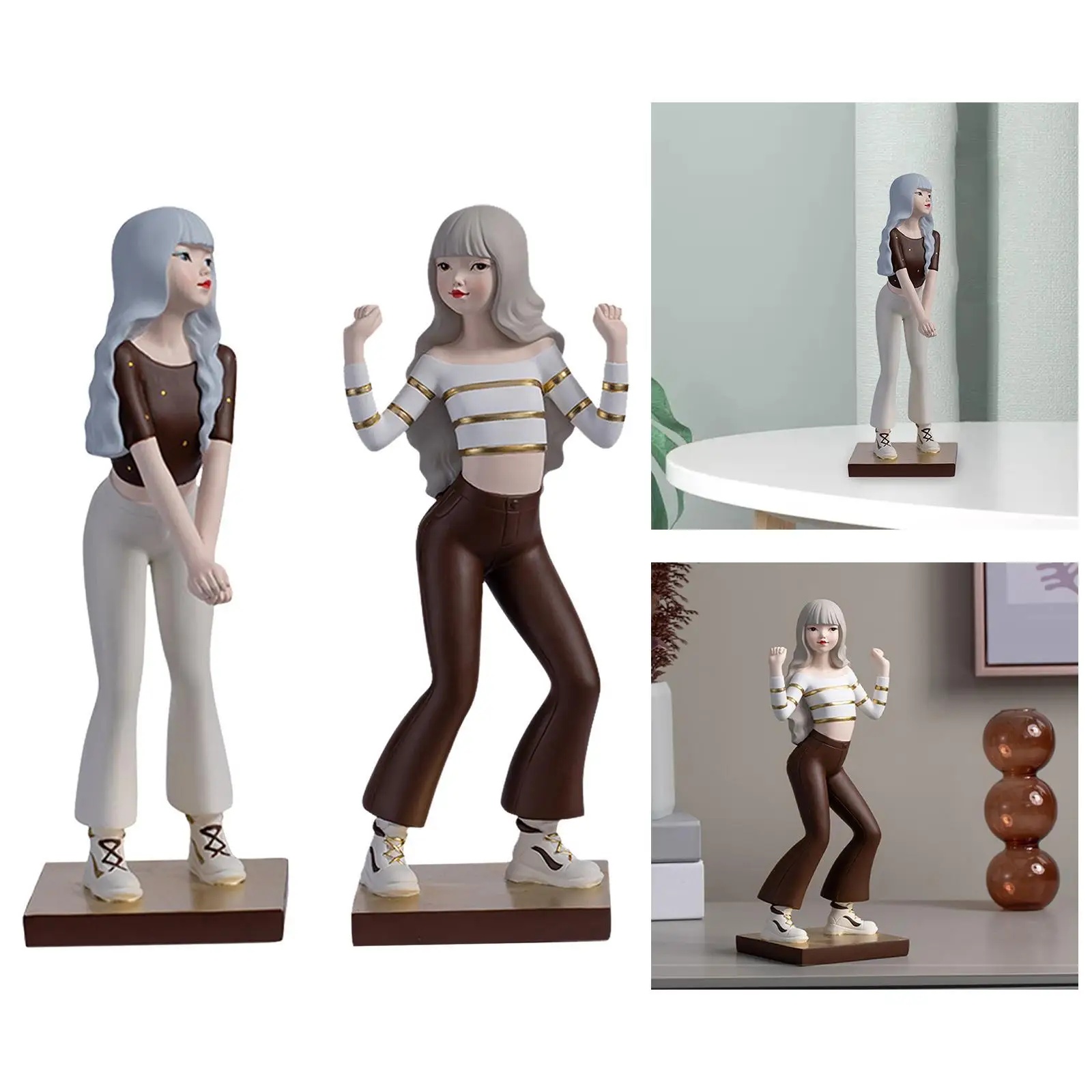 

Tabletop Decoration Collectible Young Lady Figurine for Housewarming Gift