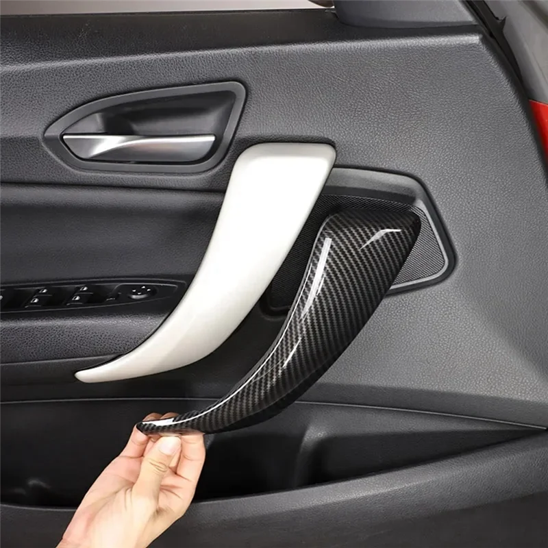 

A13F-ABS Carbon Fiber Car Interior Door Panel Cover For BMW 1 2 Series F20 F21 F22 F23 2012-2016 Door Pull Handle Trim