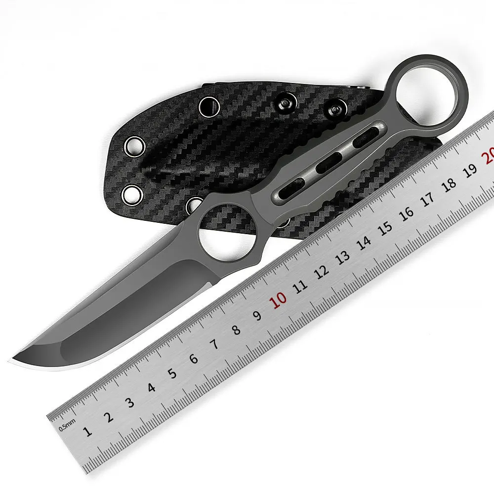 

Battle boat outdoor tactical VG10 fixed blade integrated handle jungle search and rescue self-defense, K sheath