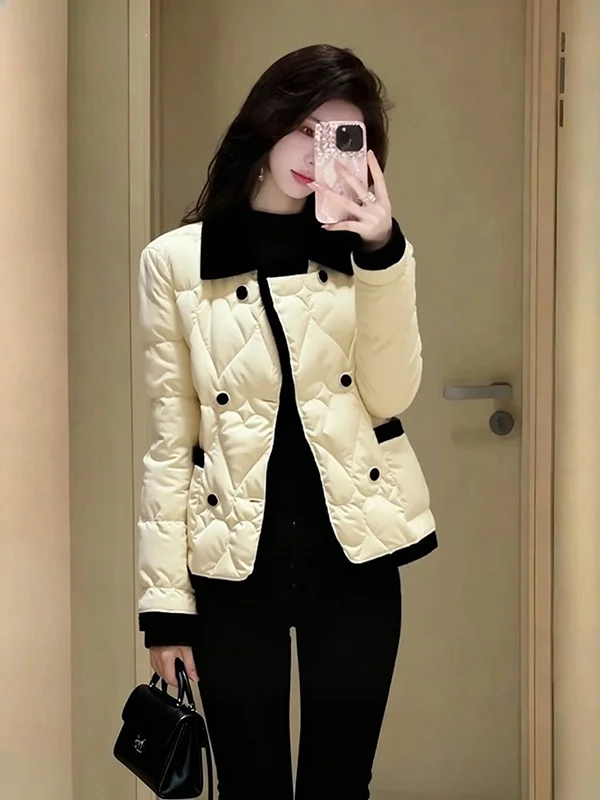 

Женское зимнее модное хлопковое пальто Thiened Cotton Jaet высокого класса с миланским воротником, супер красивое хлопковое пальто для женщин