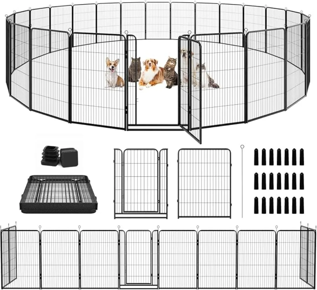 Dog Playpen Outdoor Extra Wide 24 Panels Heavy Duty Dog Fence 47