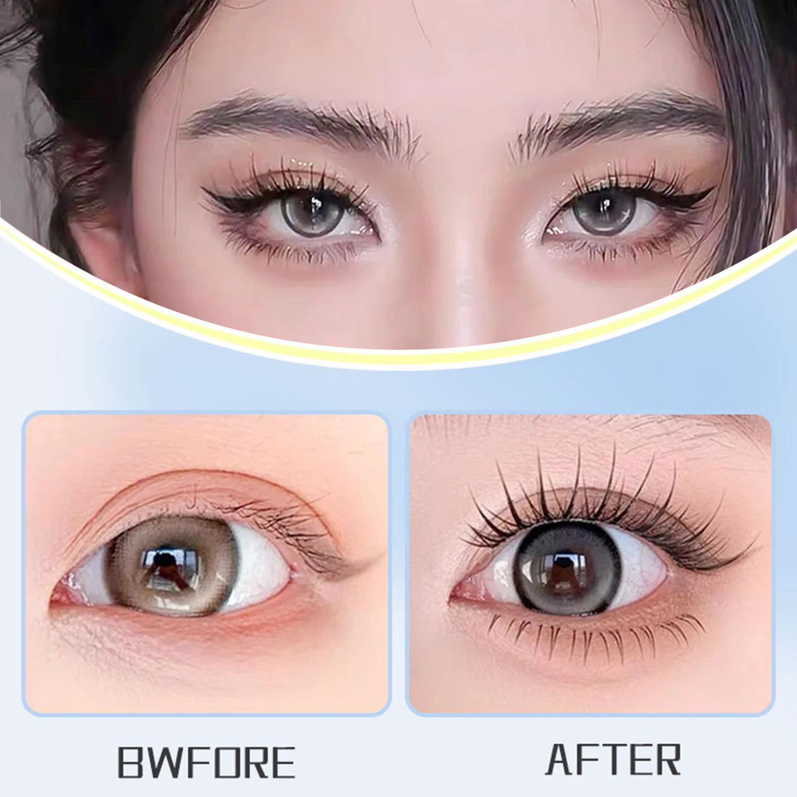 5 pares de cílios postiços estilo coreano, tiras completas, naturais, grossos, reutilizáveis, para festas e maquiagem diária, faça você mesmo, salão de beleza