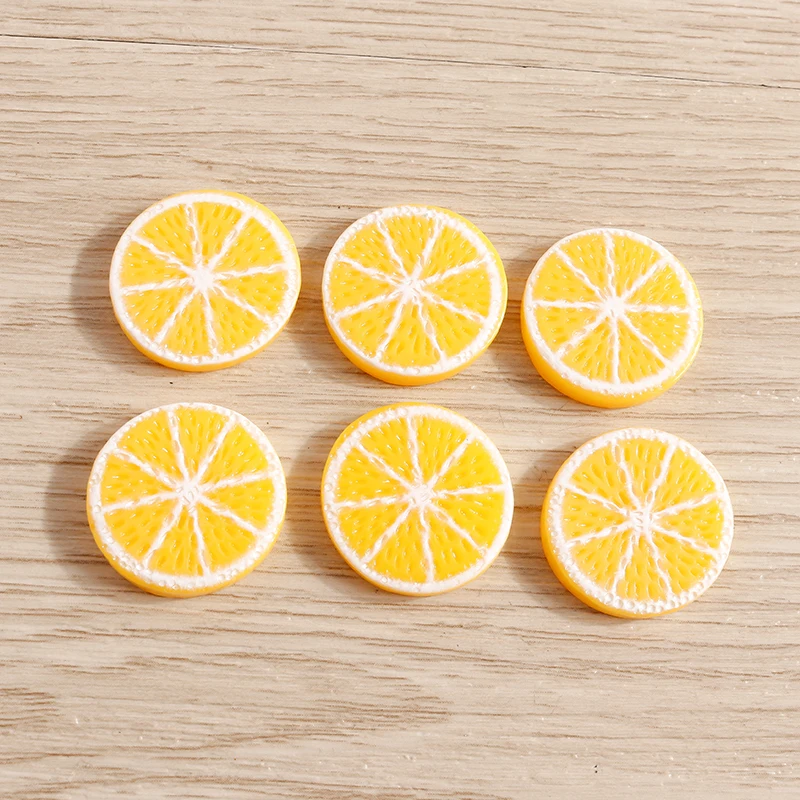 

10pcs 19x19mm Cute Resin Fruit Lemon Flatback Cabochons Scrapbook for Jewelry Making DIY Handmade Hairpin Brooch Craft Accessory