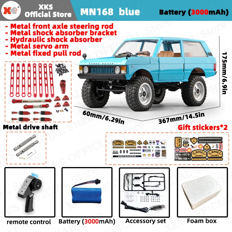 MN168 RC Auto 1:12 Volledige Schaal RTR Versie MN Model 2.4G 4WD 280 Motor Proportionele Off-Road RC Afstandsbediening Auto voor Jongens Geschenken