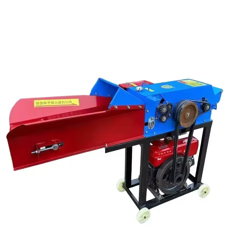 Electric Cow Sheep Animal Feed Food Rice Wheat Straw Forage Chopper Chaff Grass Corn Silage Cutting Making Machine 3