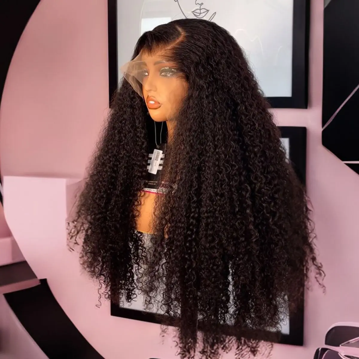 99J Burgundy 613 Honey Blonde Ginger Color Jerry Curly 13X4 Lace Frontal Synthetic Wig For Women Ponytails Preplucked Glueless