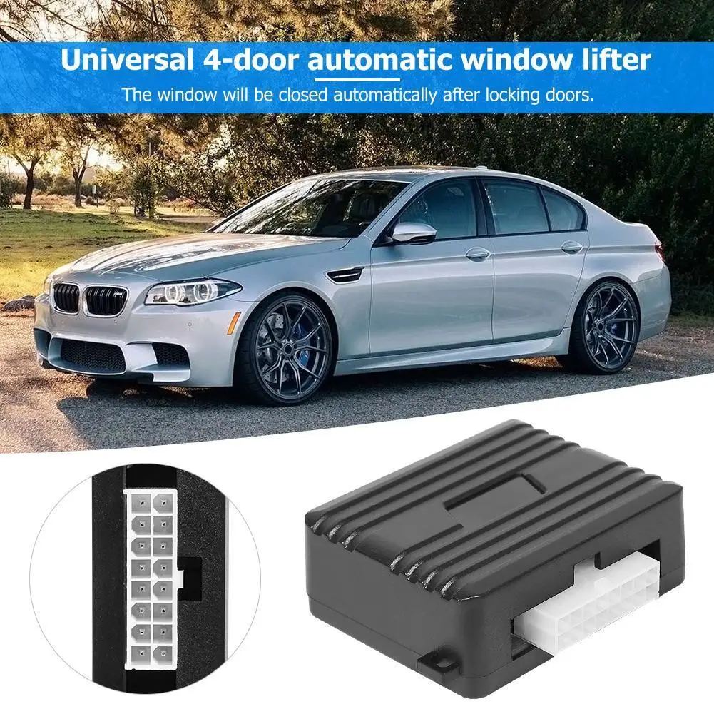 Universal 12V Car Power Window Roll Up Closer System for 4 Doors Auto Automatic Closer Windows Glass Lifter Alarm Module Systems