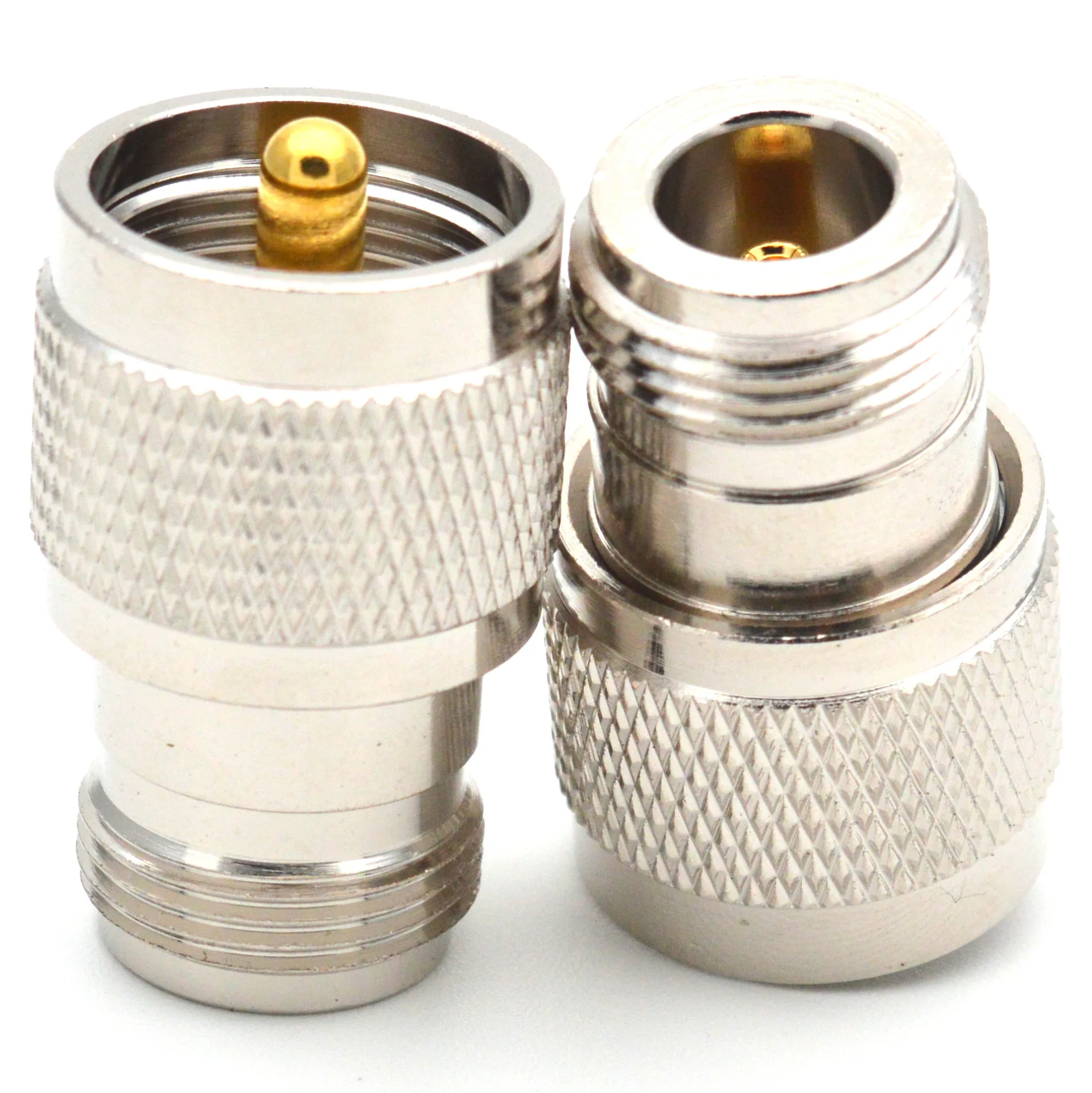 N-Buchse auf UHF-Stecker PL259 Koaxialadapter aus Kupfer/Messing, gerader HF-Stecker für Antennenkabel und Radio – Detail 6