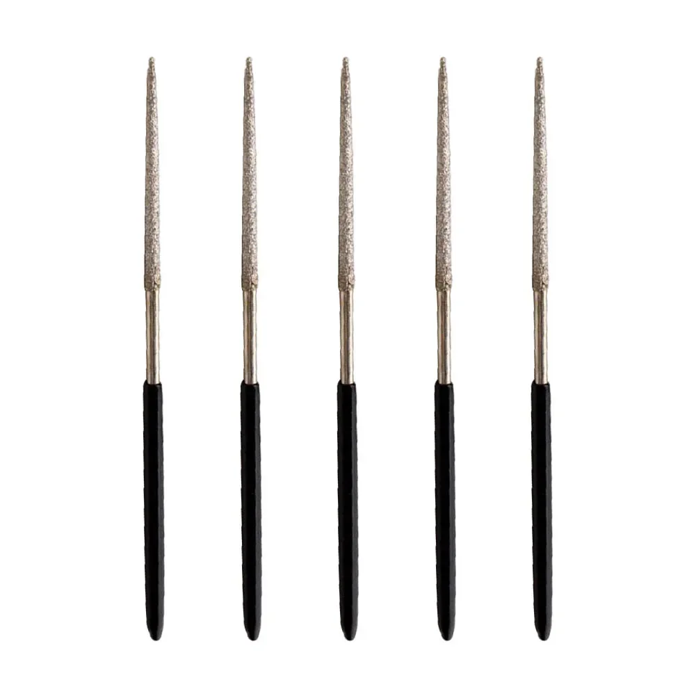 Imagem -03 - Round Diamond Grinding Head Shank Diamond File Needle File para Metal Engraving Carving Polishing Hand Tools 140 mm mm Pcs