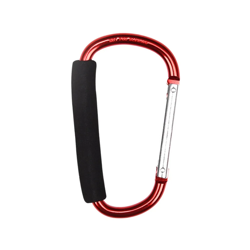 Large Carabiner Stroller Hooks Organizer Aluminum D Ring Spring Snap Keychain Clip Carry Handle for Hanging Purses Shopping Bags image 4