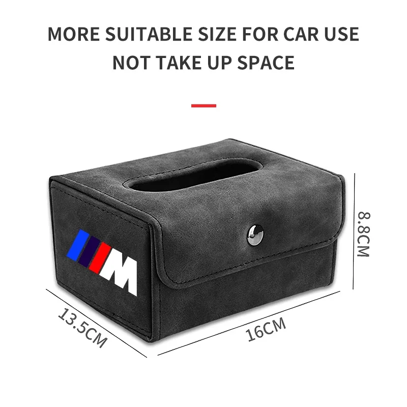 Car Suede Tissue Bag Protector Cover Car Seat Back Tissue Box For BMW M E34 E36 E60 E90 E46 E39 E70 F10 F20 F30 X5 M3 M5 M6 E71